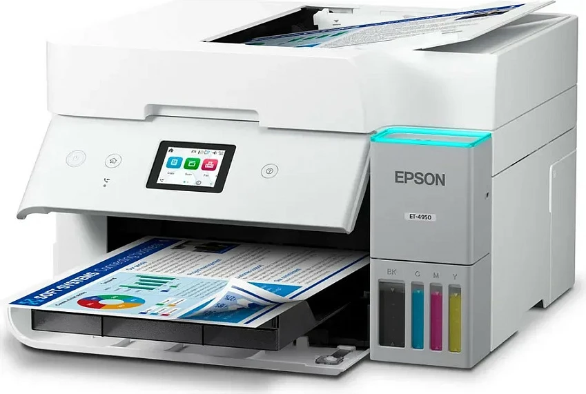 Printer multifunksional Epson EcoTank ET-4956, A4, Inkjet, ngjyra, Wi‑Fi/Ethernet, Duplex, i zi