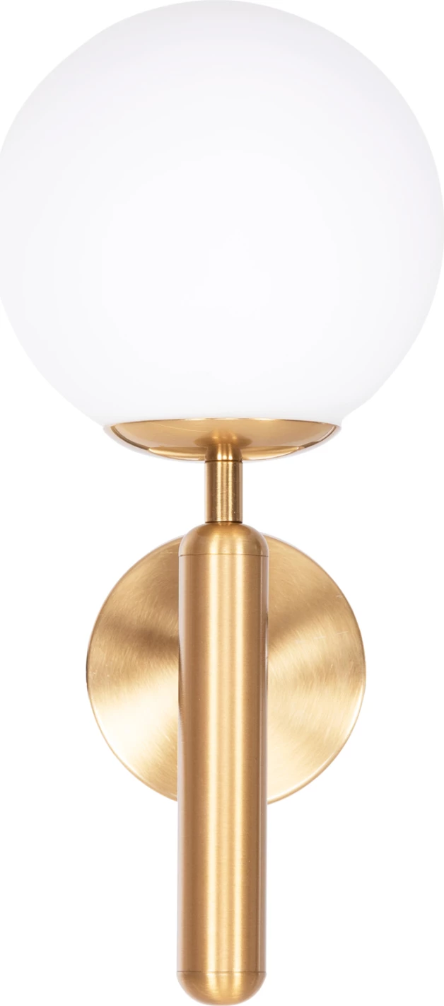 Aplik muri HOMY FH4470 bazë metalike ngjyrë ari-qelq [E27] 14x21x33Hcm.