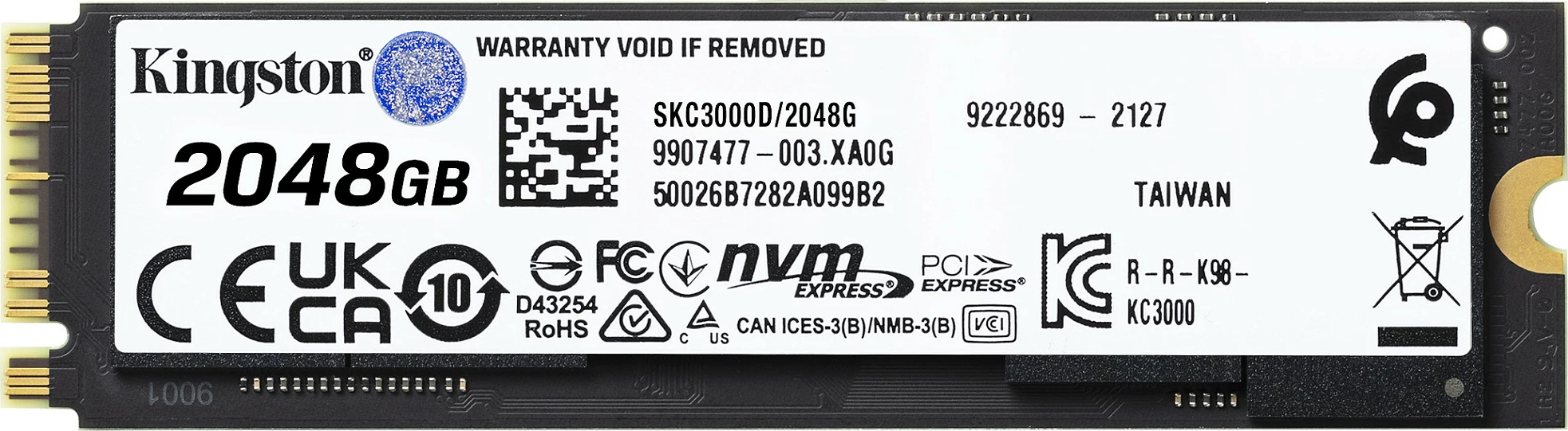 SSD Kingston KC3000, 2.05 TB, M.2, 7000 MB/s