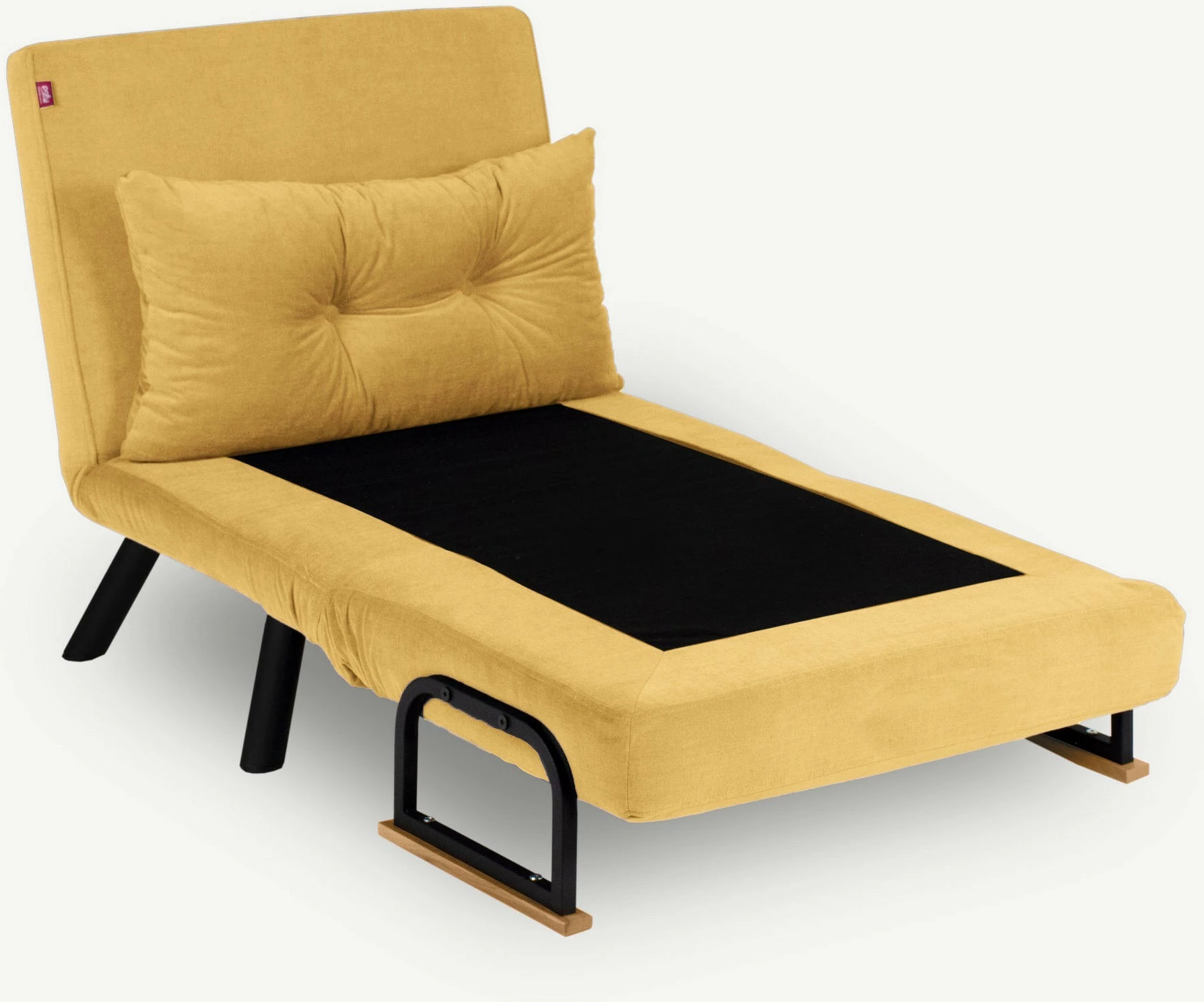 Krevati-kolltuk një vendësh Sando, ngjyrë mustard