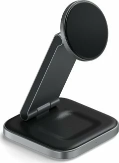 Stativ karikimi 3-në-1 Satechi ST-Q31FM-EA Qi2 15 W, 1x USB-C, i palosshëm, i zi