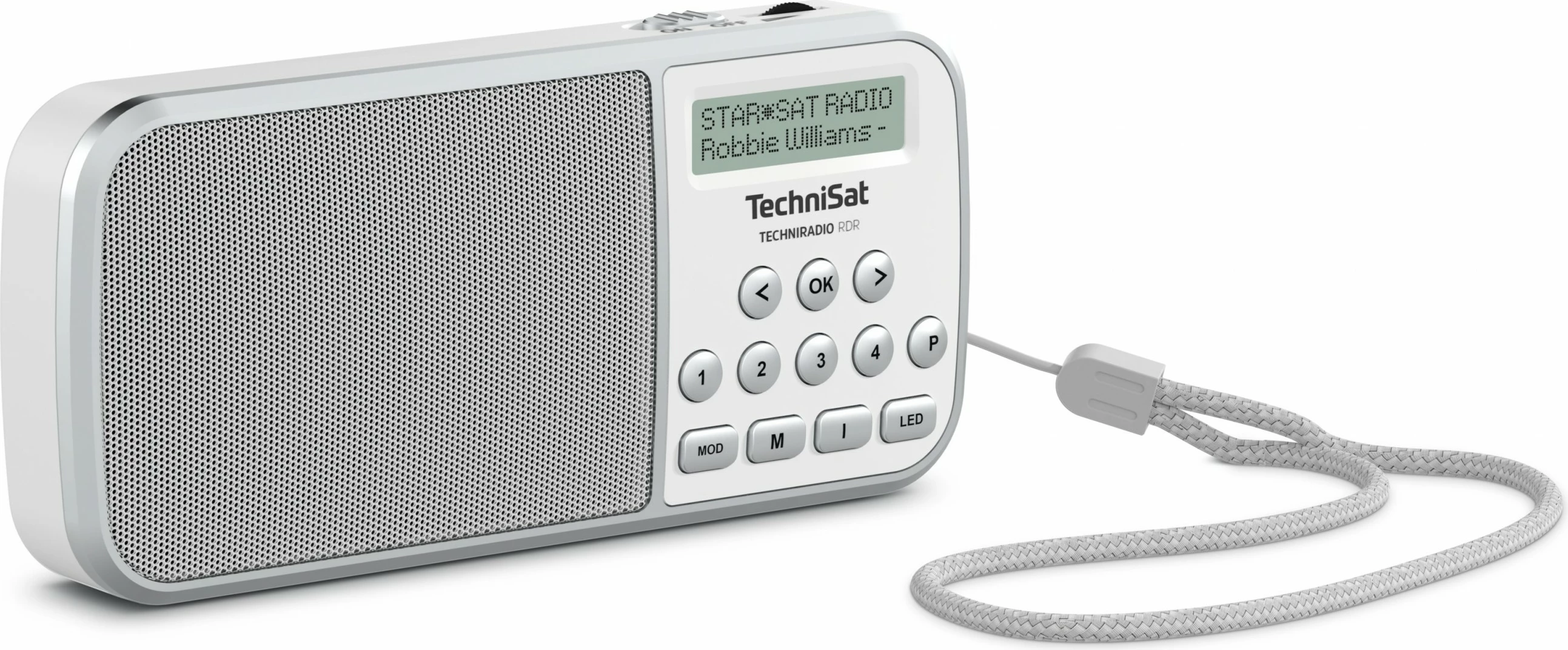 Radio portabile TechniSat TechniRadio RDR, e bardhë
