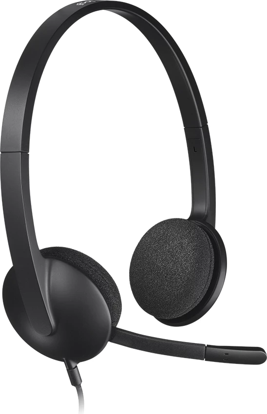 Kufje Logitech H340, USB, stereo, me mikrofon, Black