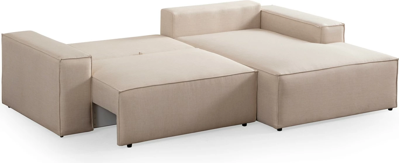 Kënd-sofë krevate Atelier del Sofa, kënd i djathtë, ngjyrë ecru