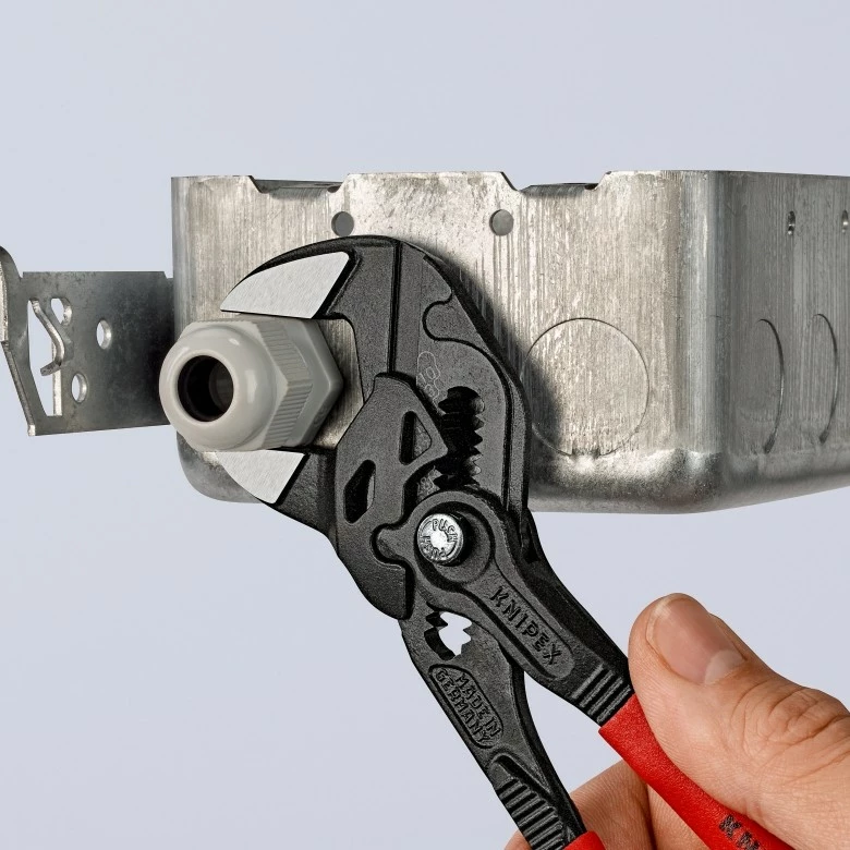 Pinca shumëfunksionale Knipex 86 01 180, plastikë, 180mm, e kuqe