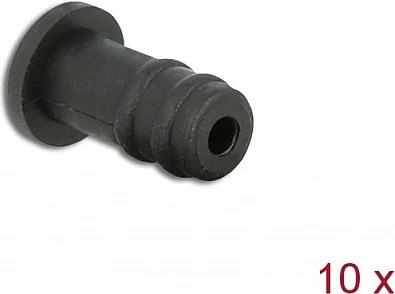 Kapak pluhuri DeLOCK për portë 3.5 mm stereo jack, set 10 copë, TPE, i zi