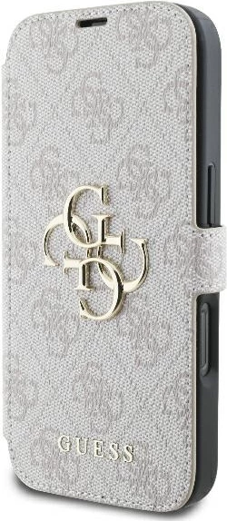 Mbështjellës Guess 4G Metal Logo për iPhone 16 Pro Max, Rozë