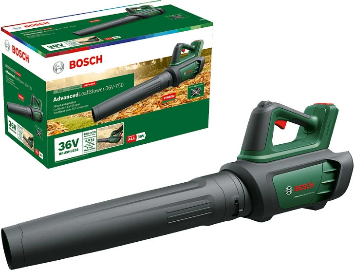 Fshesë me ajër dore Bosch AdvancedLeafBlower 36V-750, e zezë/e gjelbër