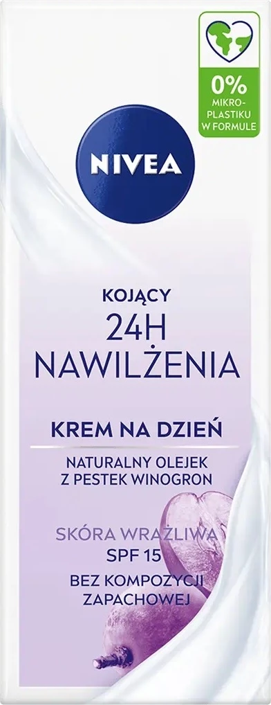 Krem ditës hidratues për femra Nivea 24H Moisturizing Soothing Day Cream SPF15, 50ml