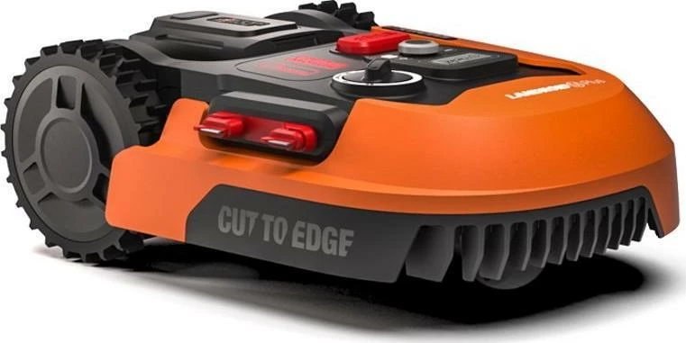 Kositëse bari robotike Worx Landroid M700 Plus WR167E, 700 m², bateri 20V 4Ah, Wi‑Fi/Bluetooth, portokalli/zi