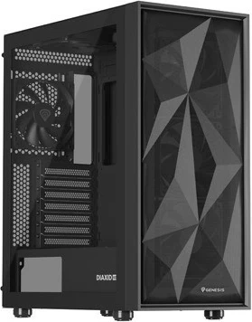 Kasë Natec Genesis Diaxid 605F, Midi Tower, ATX, USB-C, e zezë