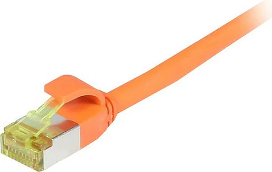 Kablë rrjeti Synergy21 RJ45 CAT6A 0.15m, 500MHz, S/FTP slim, portokalli