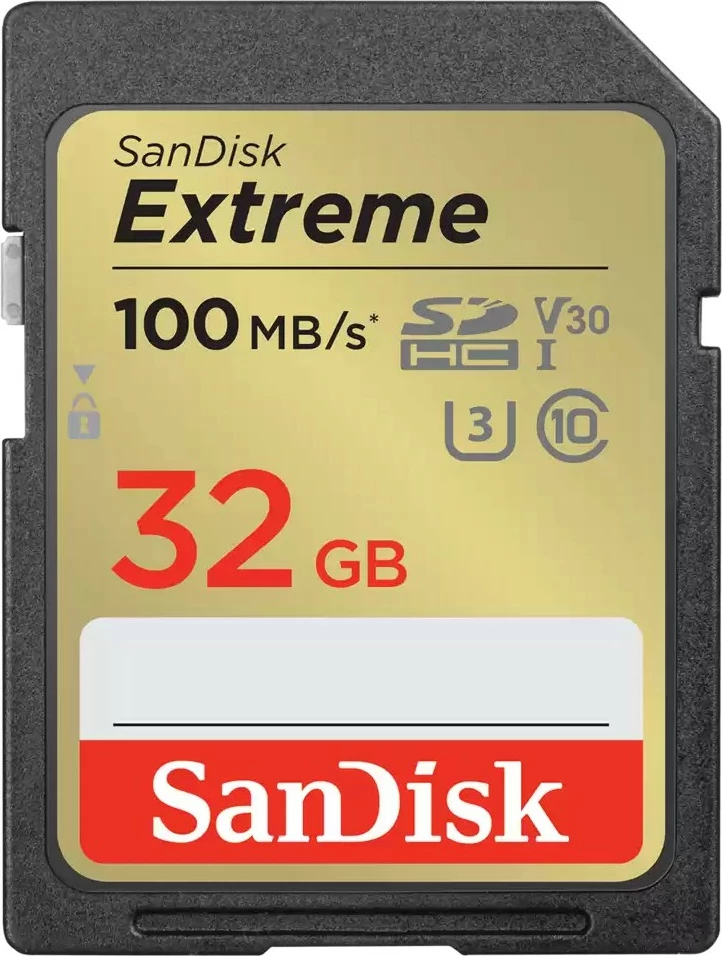 Kartelë SDHC Sandisk SDSDXVT-032G-GNCI2, 32 GB, Class 10, e zezë dhe e artë