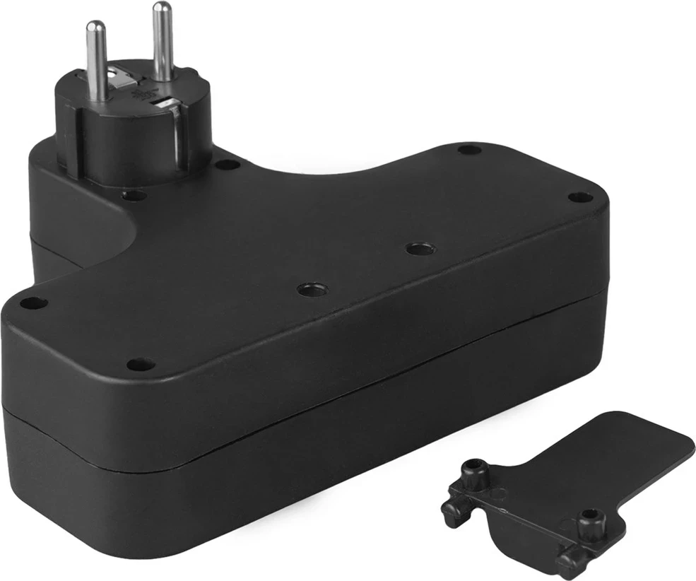 Prizë katërfishe Maclean MCE224 E/B me ndërprerës, e zezë