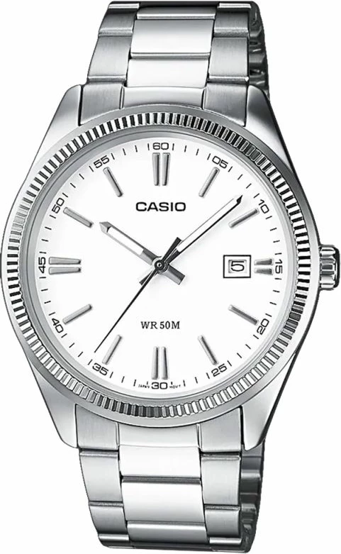 Orë dore për meshkuj Casio MTP-1302PD-7A1VEF, argjendtë, me kuti