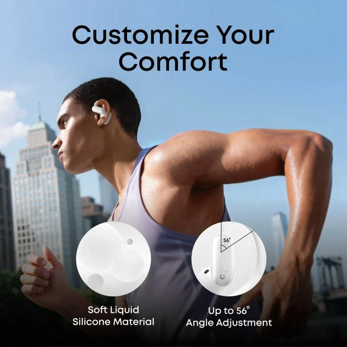 Kufje Anker Soundcore AeroFit 2 Pro wireless open-ear me ANC, Hi-Res LDAC, të bardha