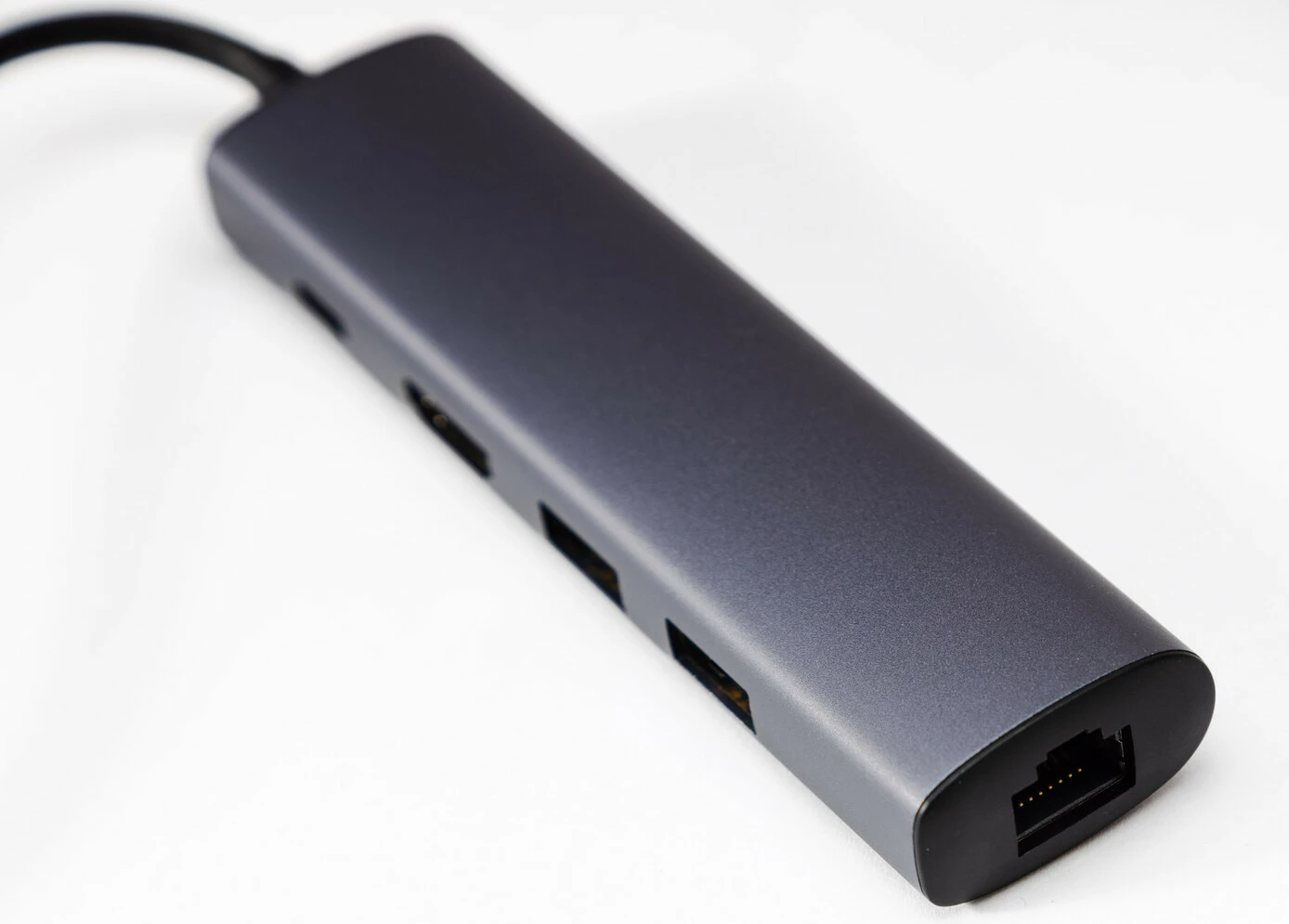 HUB Tech Time Usb hub 5 In 1 USB3.0*2+HDMI+RJ45+PD Type-C 3.1 Cable 0.23M