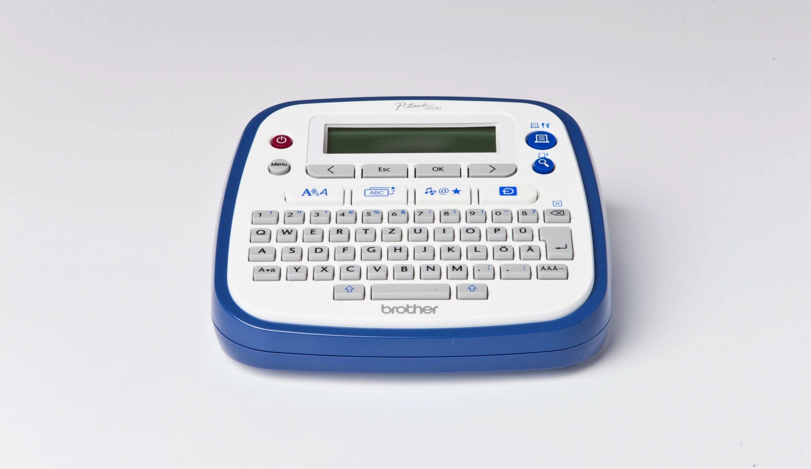 Printer etiketa Brother P-touch D200WNVP, QWERTY, 180x180 DPI, TZe, bardhë/kaltër