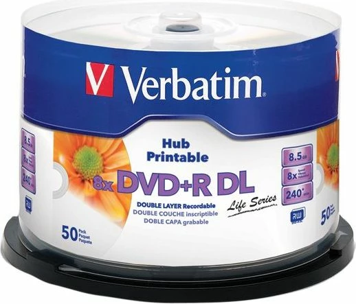 Disk DVD+R DL Verbatim 97693 8.5 GB 8x, 50 copë (spindle)