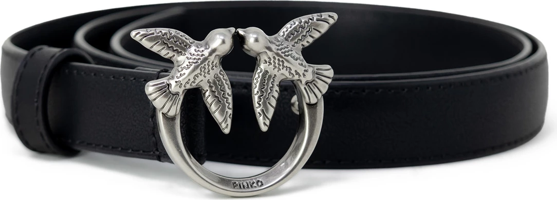 Rrip për femra Pinko Love Berry H2 Vitello Seta 100143 A0F1, i zi me argjend [Madhësia: XS]