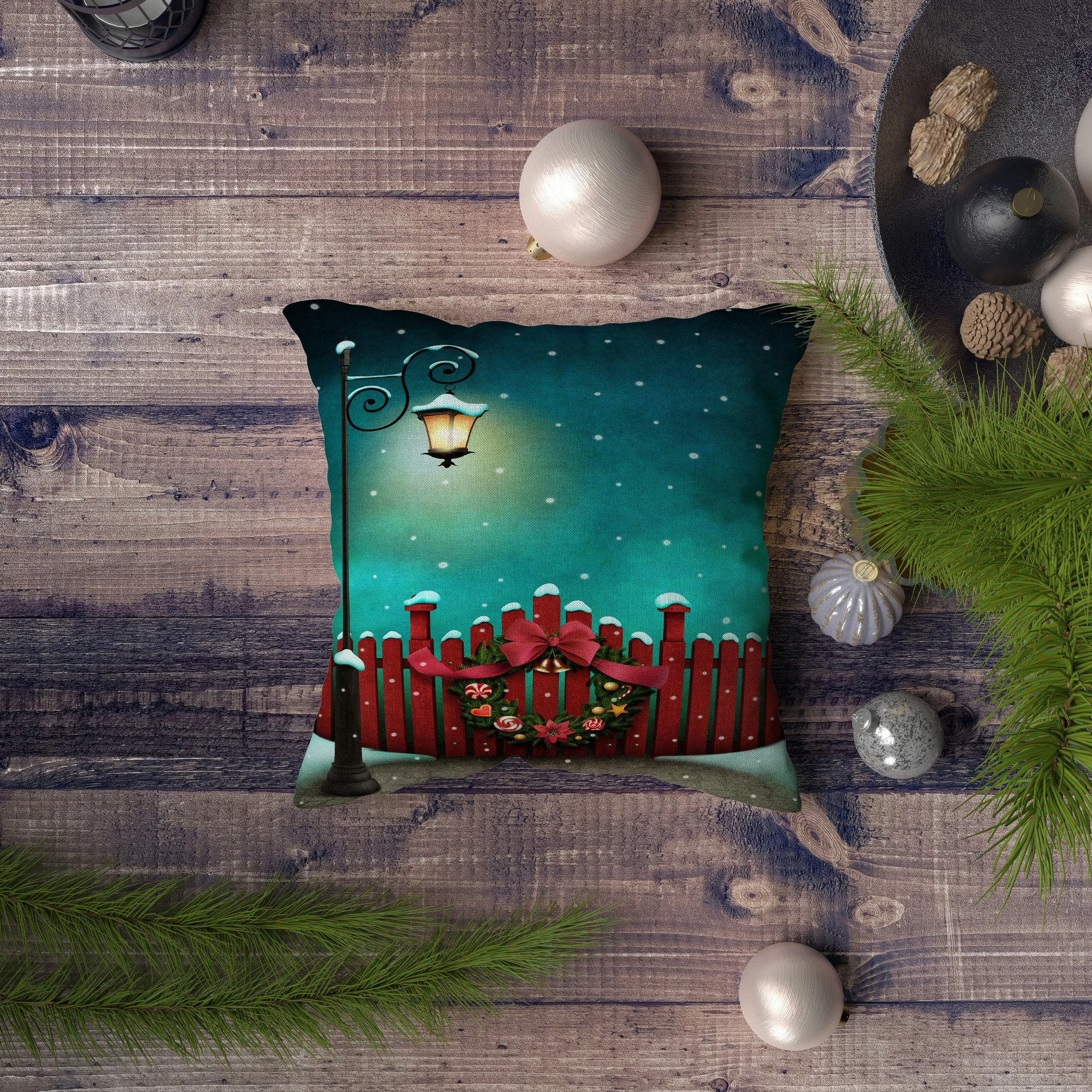 Jastëk dekorativ Aberto Design, NYXMAS083, shumëngjyrësh, 43x43cm