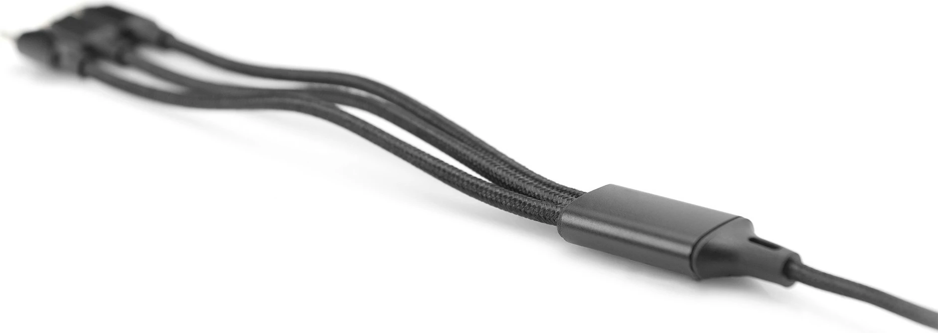 Kabllo karikimi 3-në-1 Digitus, 1 m, USB A, USB C, E zezë