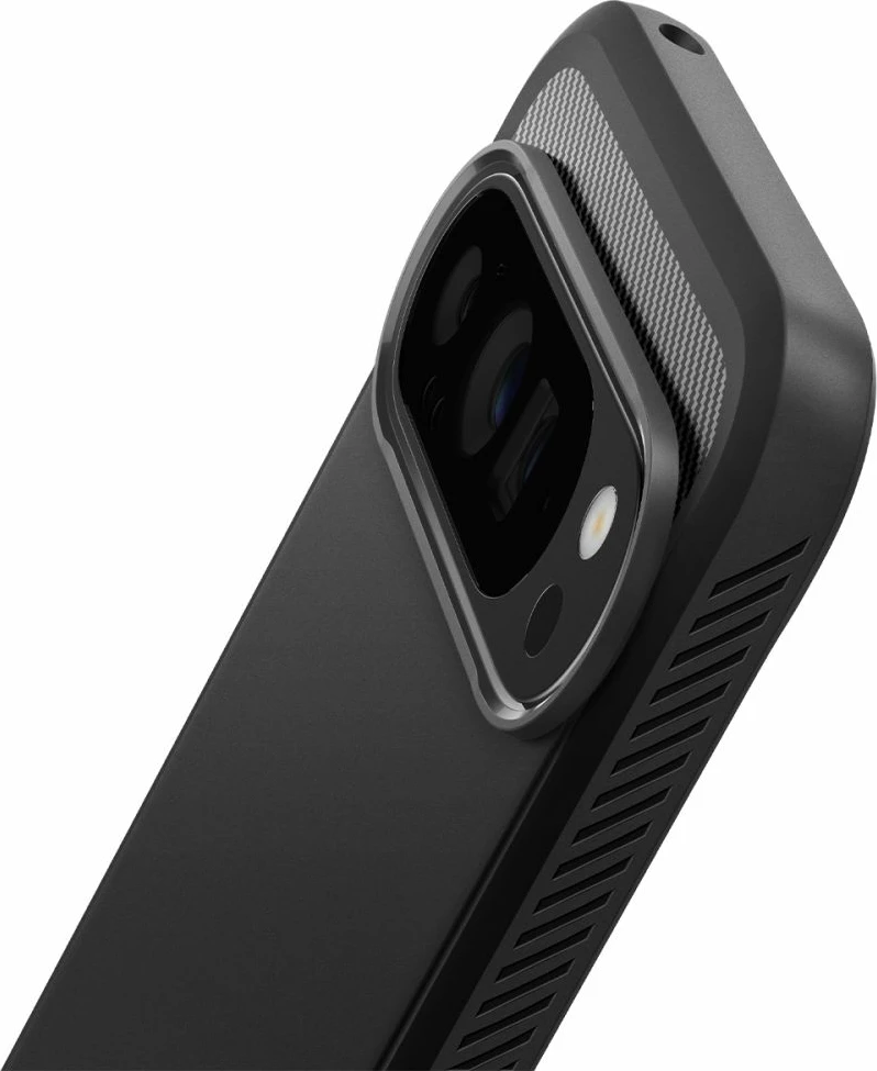 Mbështjellës Spigen Rugged Armor për Google Pixel 9 Pro XL, i zi