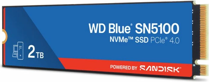 SSD disk NVMe M.2 2280 SanDisk WD Blue SN5100 WDS200T5B0E 2TB PCIe 4.0, kaltër/kuqe