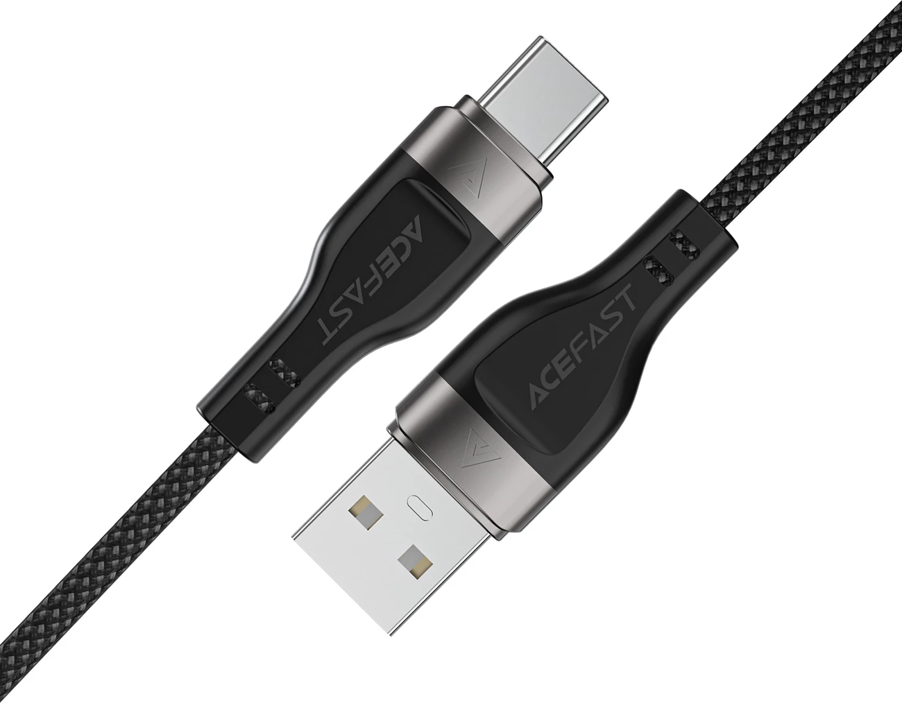 Kabllo Acefast C11-04 USB-A në USB-C, 1.2m, 3A, Magnetike, e zezë