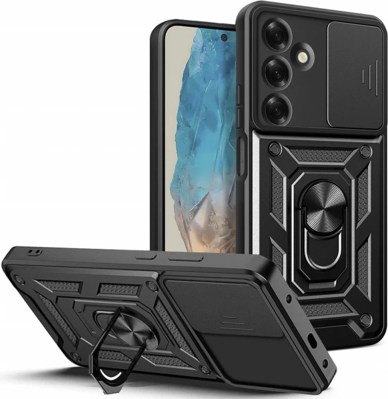 Kover për Samsung Galaxy M35 5G Tech-Protect Camshield Pro, e zezë