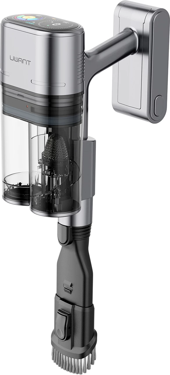 Fshesë me korrent pa kabllo UWANT V100, 200AW, 20000mAh, Gri, set me bazë 4-në-1