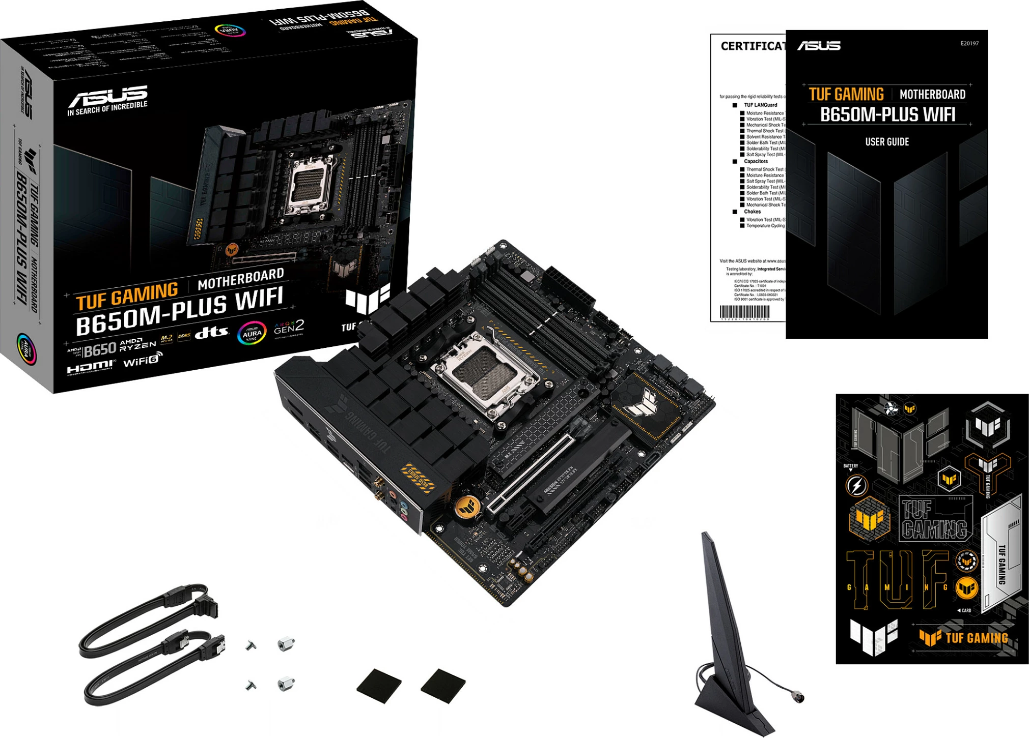Pllakë amë ASUS TUF GAMING B650M-PLUS WIFI, Socket AM5, DDR5, 128 GB, micro ATX