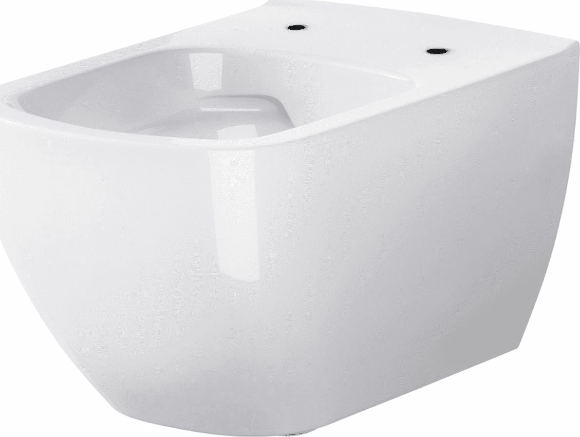 Shollë WC e varur Cersanit Virgo CleanOn S701-427 56x36 cm me ulëse soft-close, e bardhë, set (shollë + ulëse)