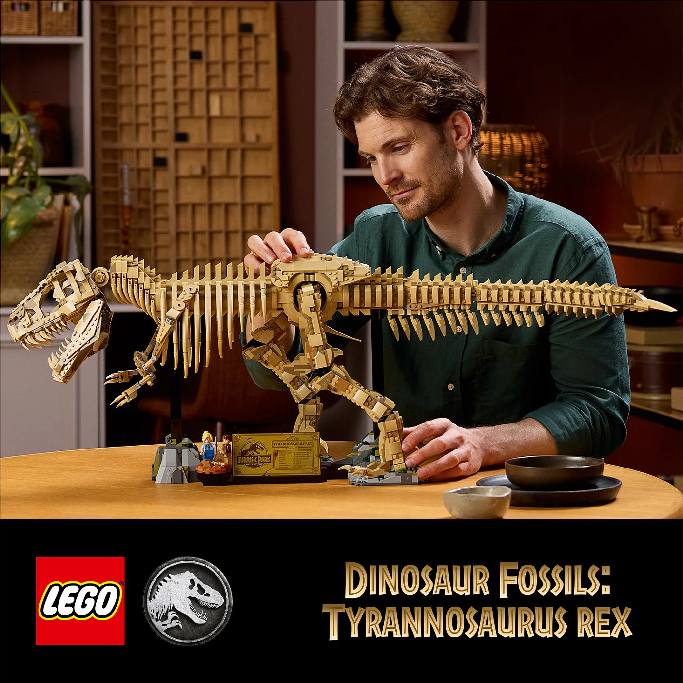 Set ndërtimi LEGO Jurassic World 76968 Dinosaur Fossils: Tyrannosaurus Rex, 3145 copë, Shumëngjyrësh