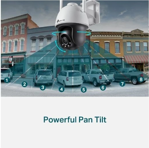 kamerë sigurie rrjeti Wi‑Fi TP-LINK VIGI C540-W (4mm) 4MP 2560x1440 Pan/Tilt IP66, bardhë/zezë