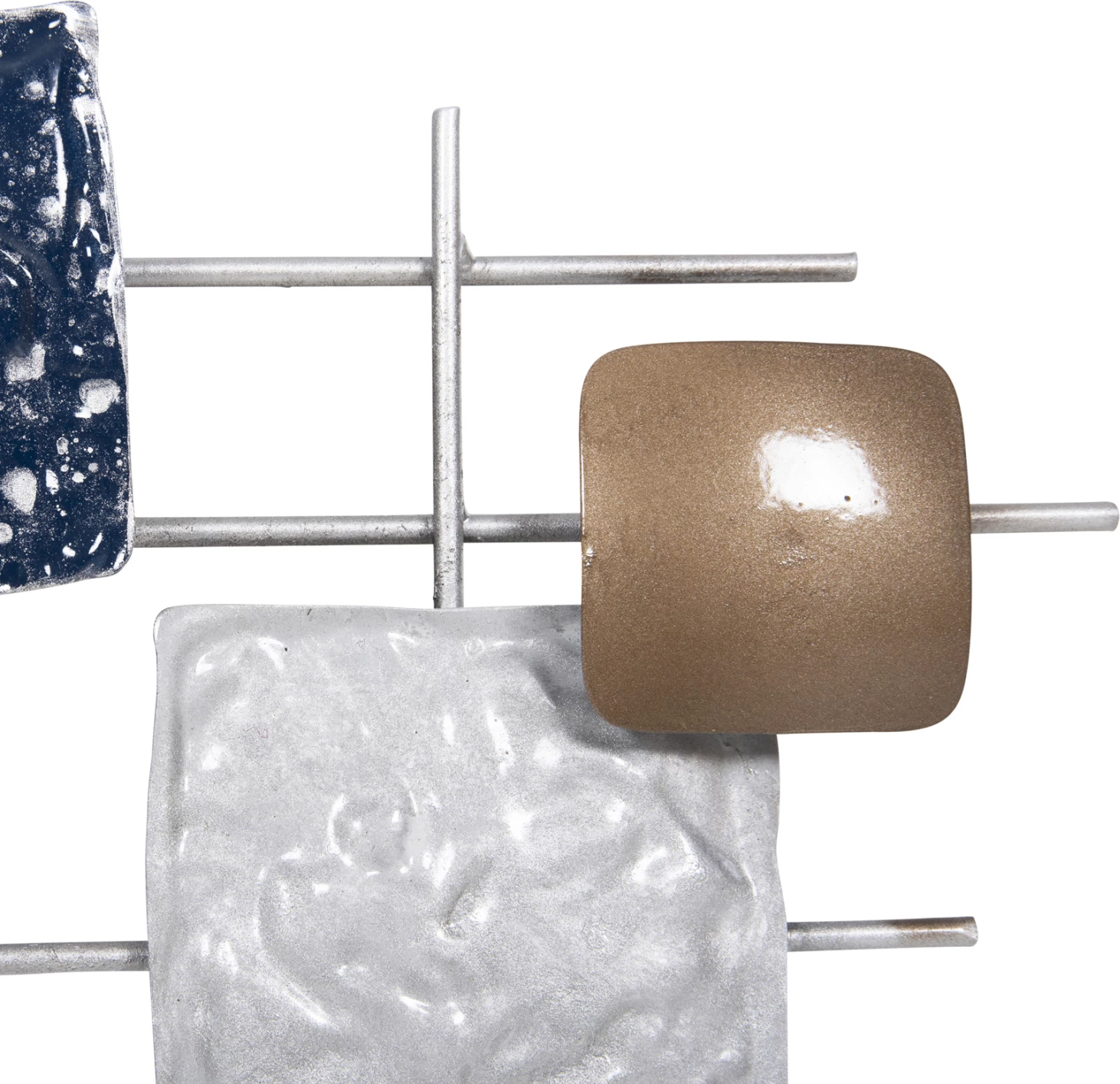 Orë muri metalike FH4209, e bardhë me tregues dhe numra të zinj, 92x51H cm