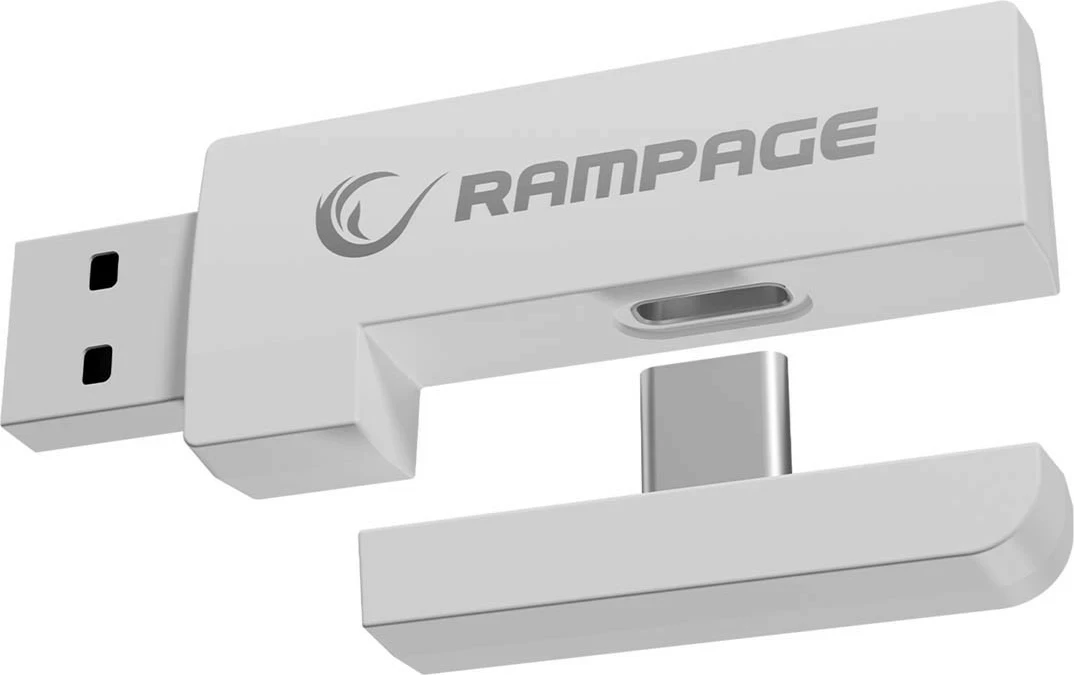 Kufje gaming Rampage RETSU, wireless, Bluetooth 5.3, RGB, mikrofon i ndashëm, bardhë