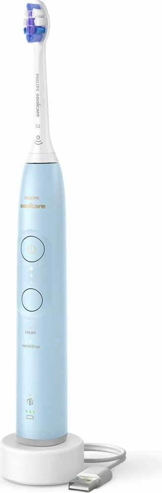 Furçë dhëmbësh sonike Philips 6100 HX7406/02, e rikarikueshme, Blu