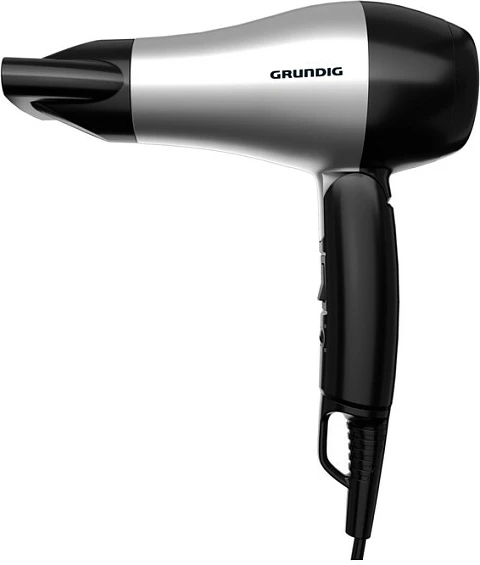Tharëse flokësh Grundig HD 2200, me grykë përqendruese, e zezë/gri
