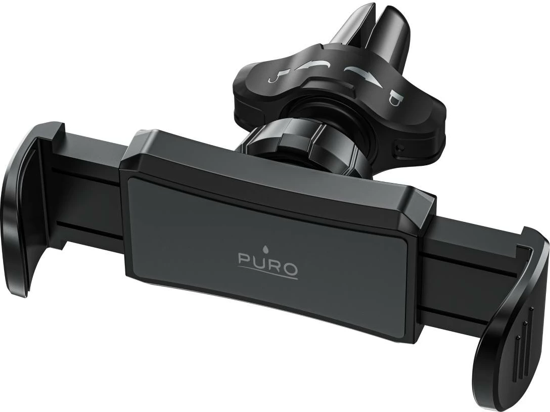 Mbajtës celulari Puro Spring 2 për ventilator të makinës, i zi
