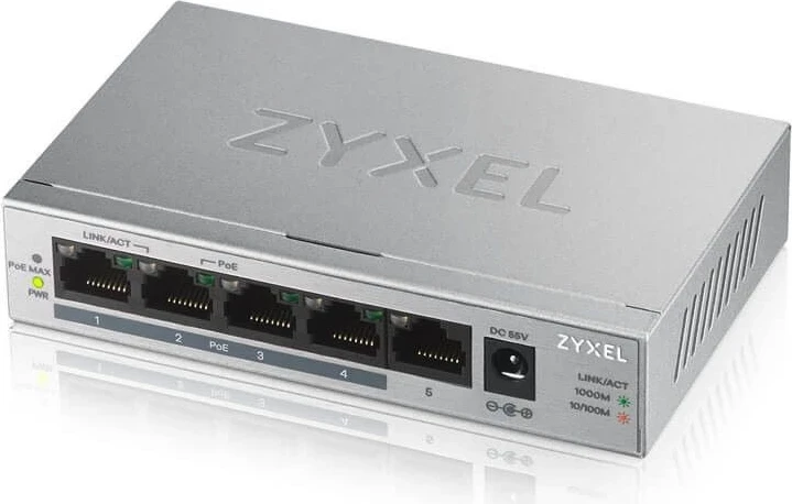Switch Zyxel GS1005HP, i bardhë