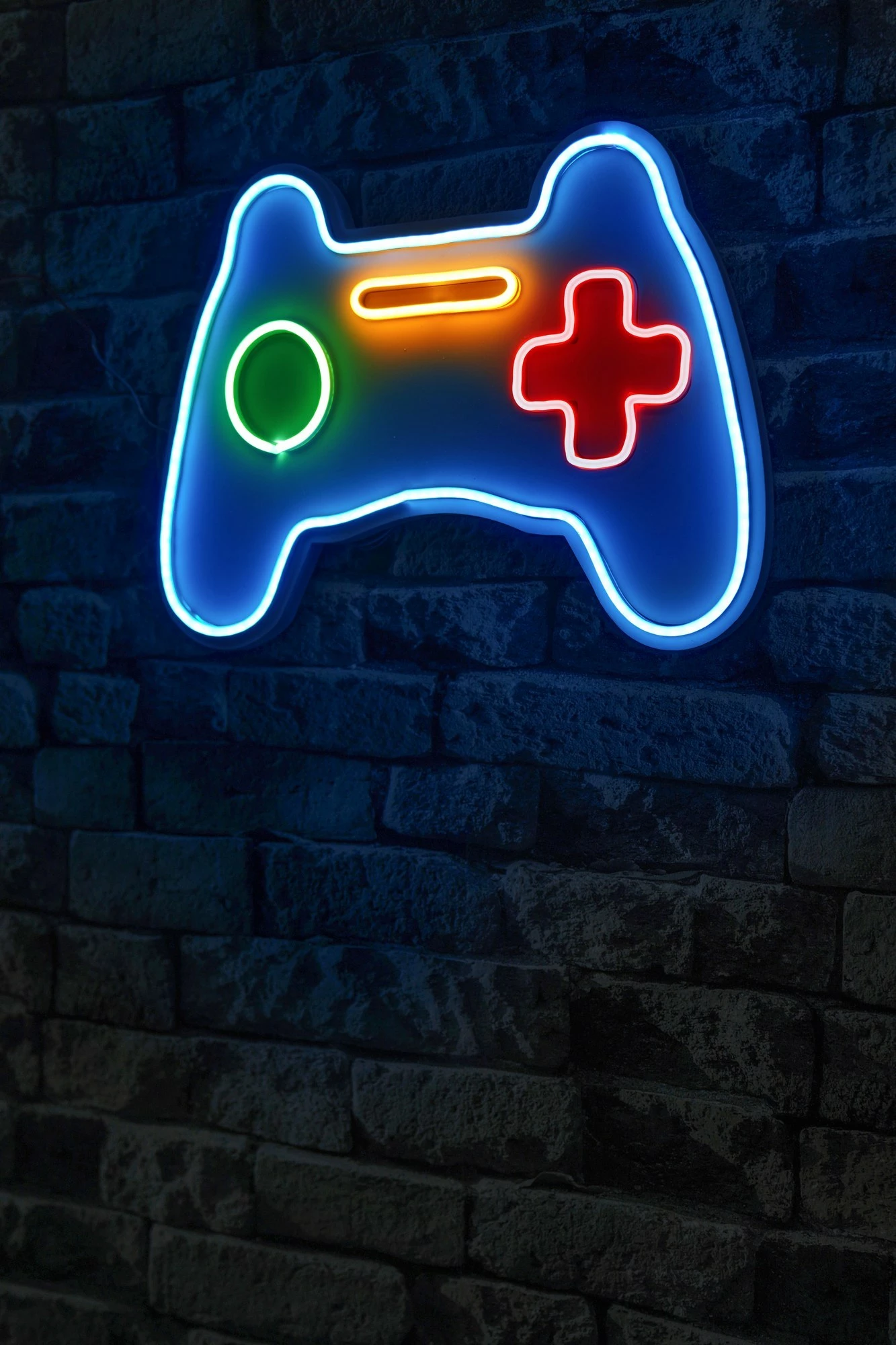 Dritë murale dekorative LED, formë kontrolleri gaming, shumëngjyrëshe, 40x29x3 cm