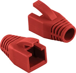 Boot konektori RJ45 LogiLink, 8mm, e kuqe, 50 copë