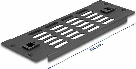Panel mbulues i ventiluar për rack 10" DeLOCK, 2U, i zi