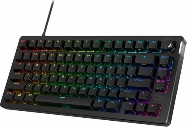 Tastierë mekanike gaming HyperX Alloy Rise 75 (7G7A4AA#ABA), HyperX3, 75%, RGB, USB, e zezë