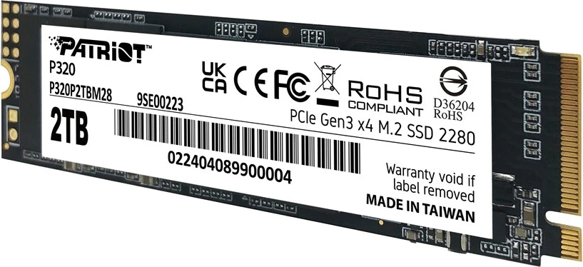 SSD Patriot Memory P320, 2 TB, M.2, PCI Express 3.0, NVMe