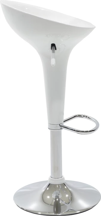 Karrige për bar Felice, e rregullueshme në lartësi, ngjyrë bardhë-krom, 40x43x84cm