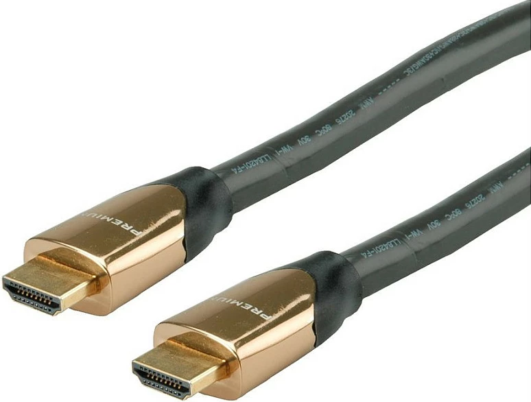 Kabllo HDMI ROLINE 11.04.5805, 7.5m, 4K 4096x2160, ARC, e zezë