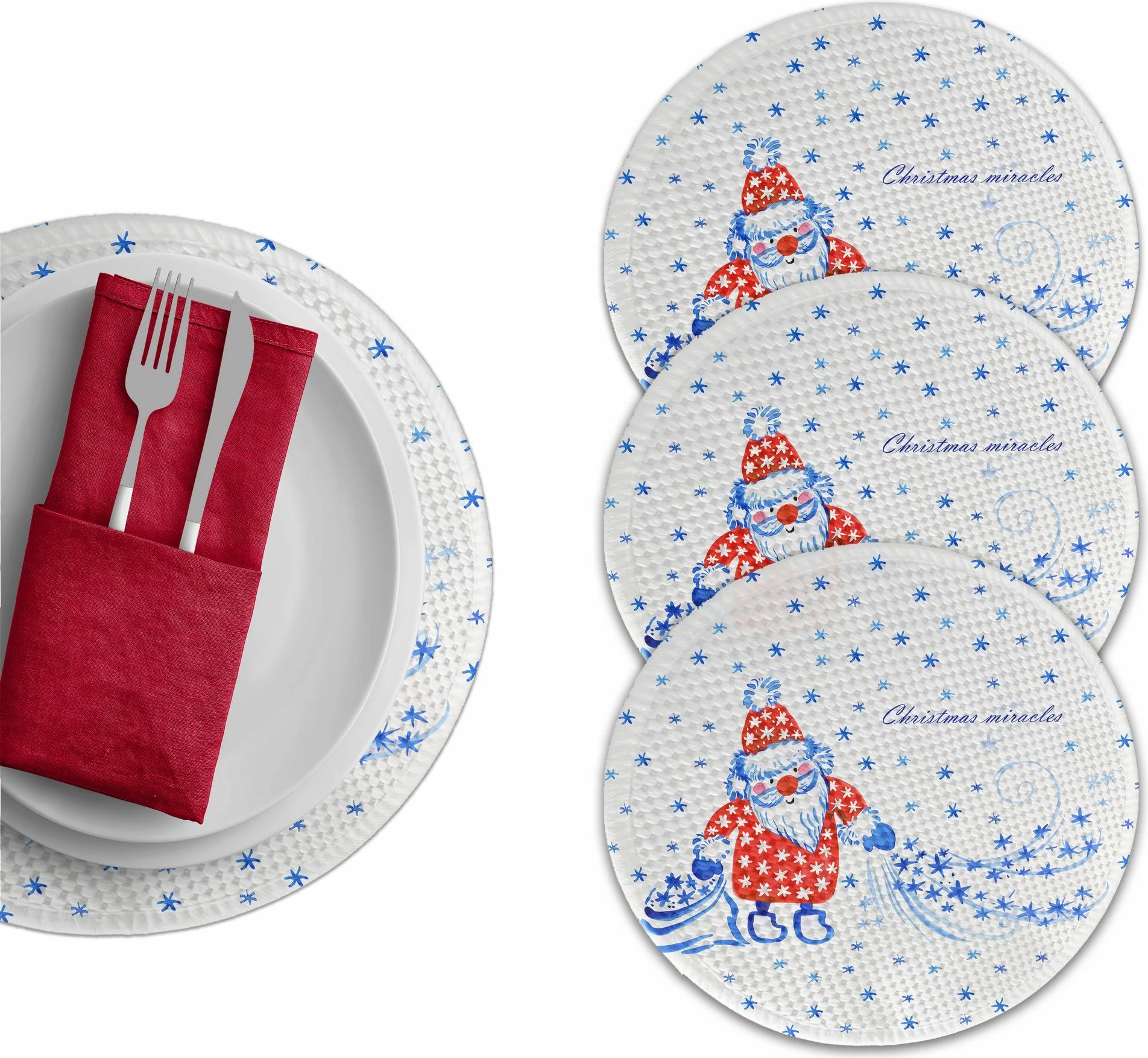 Set nënshtruesish tavoline Hermia Concept, 2405Supla, shumëngjyrësh, 4 copë