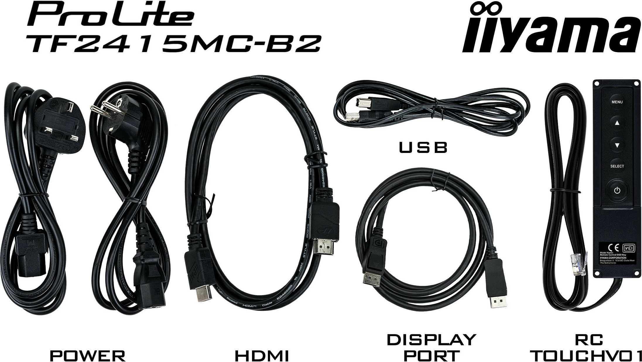 Monitor iiyama ProLite TF2415MC-B2, 23.8 inch, Full HD, i zi